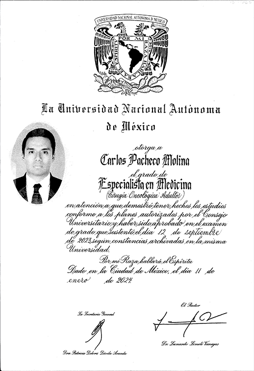 Dr. Carlos Pacheco Molina